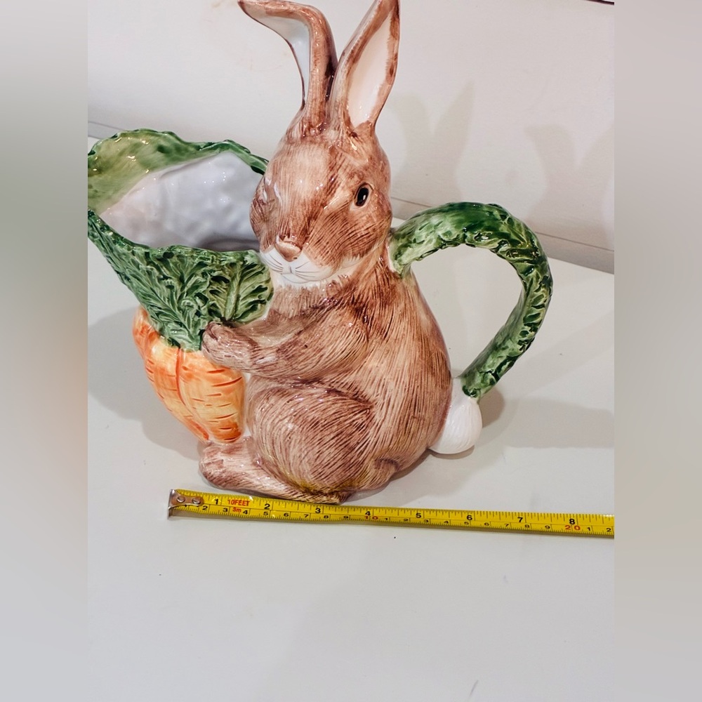OCI Bunny Rabbit Carrot Pitcher 1.25 QT Easter Spring Ceramic Omnibus Style
VTG - Picture 7 of 7